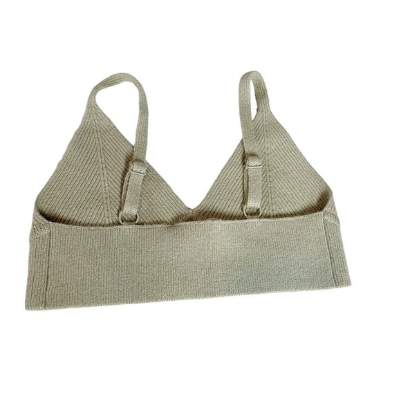 Jonathan Simkhai Ribbed Lambswool Cashmere Blend Knit Bra Top Size Medium - Picture 4 of 8